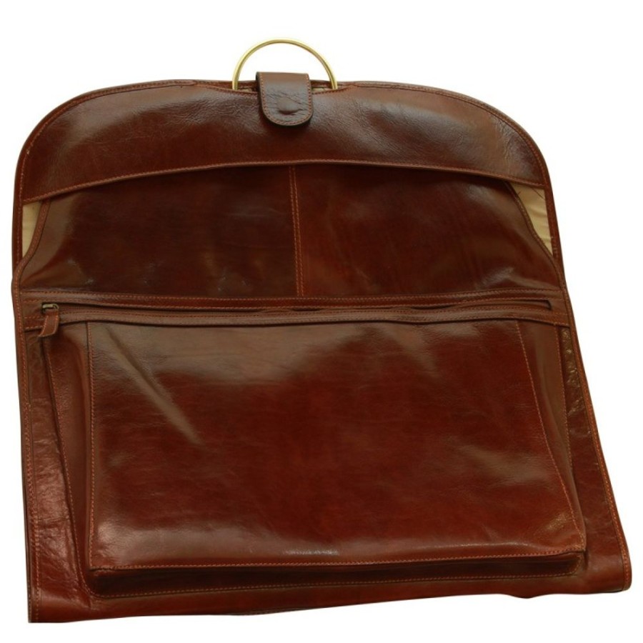 Travels Officina 66 | Leather Garment Bag "Ruda Slaska" Brown