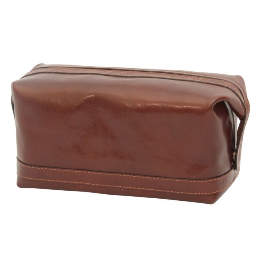 Travels Officina 66 | Leather Beauty Case "Nowogard" Br Brown