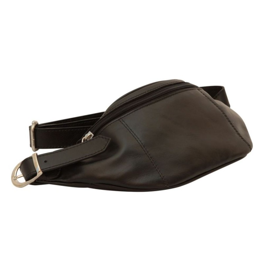 Man Officina 66 | Leather Fanny Pack "Kornik" Ne Black