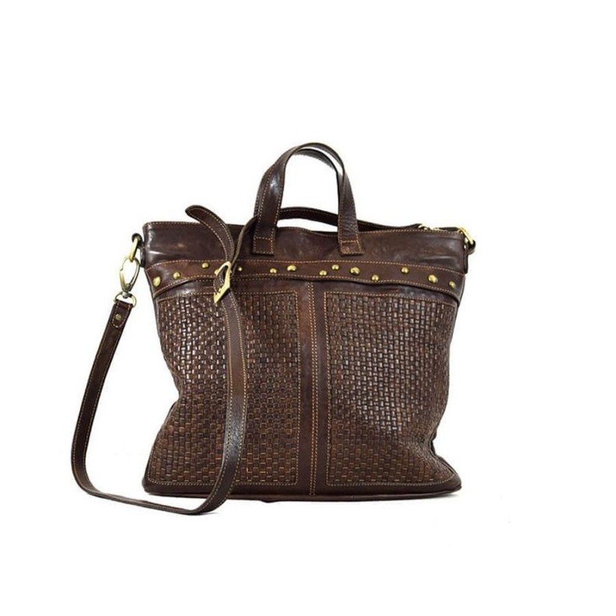 Woman Officina 66 | Leather Lady Bag "Agata" Dark Brown