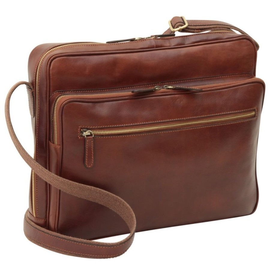 Man Officina 66 | Leather Man Bag "Koszalin" Brown