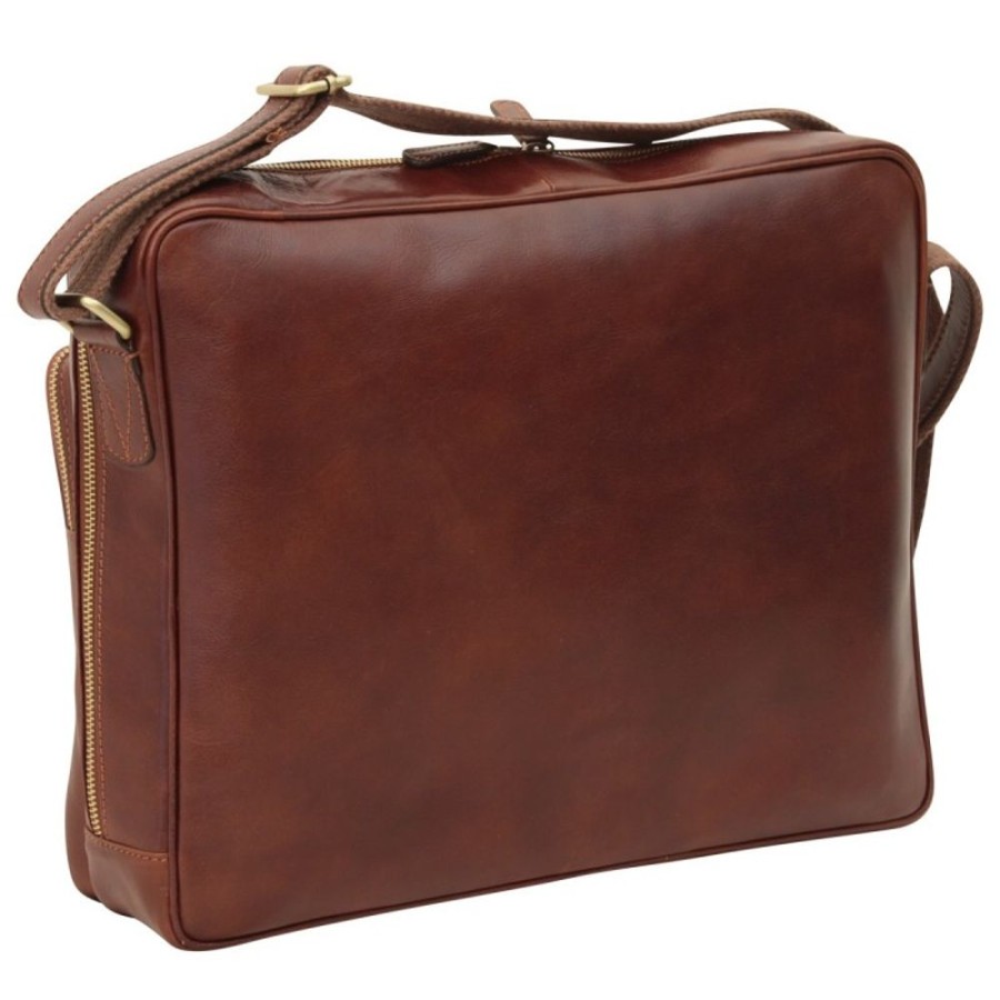 Man Officina 66 | Leather Man Bag "Koszalin" Brown