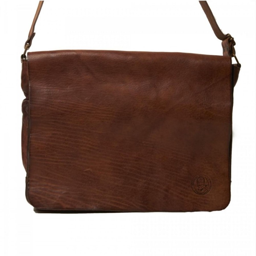 Man Maledetti Toscani | Leather Bag "Reporter" B Brown