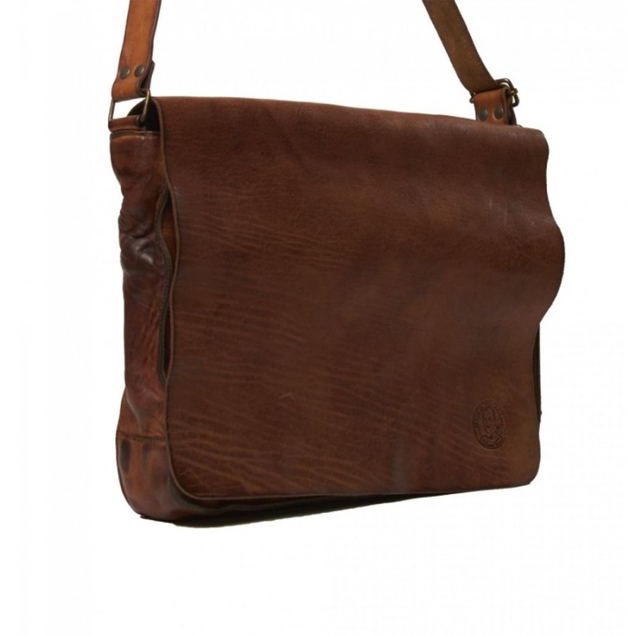 Man Maledetti Toscani | Leather Bag "Reporter" B Brown