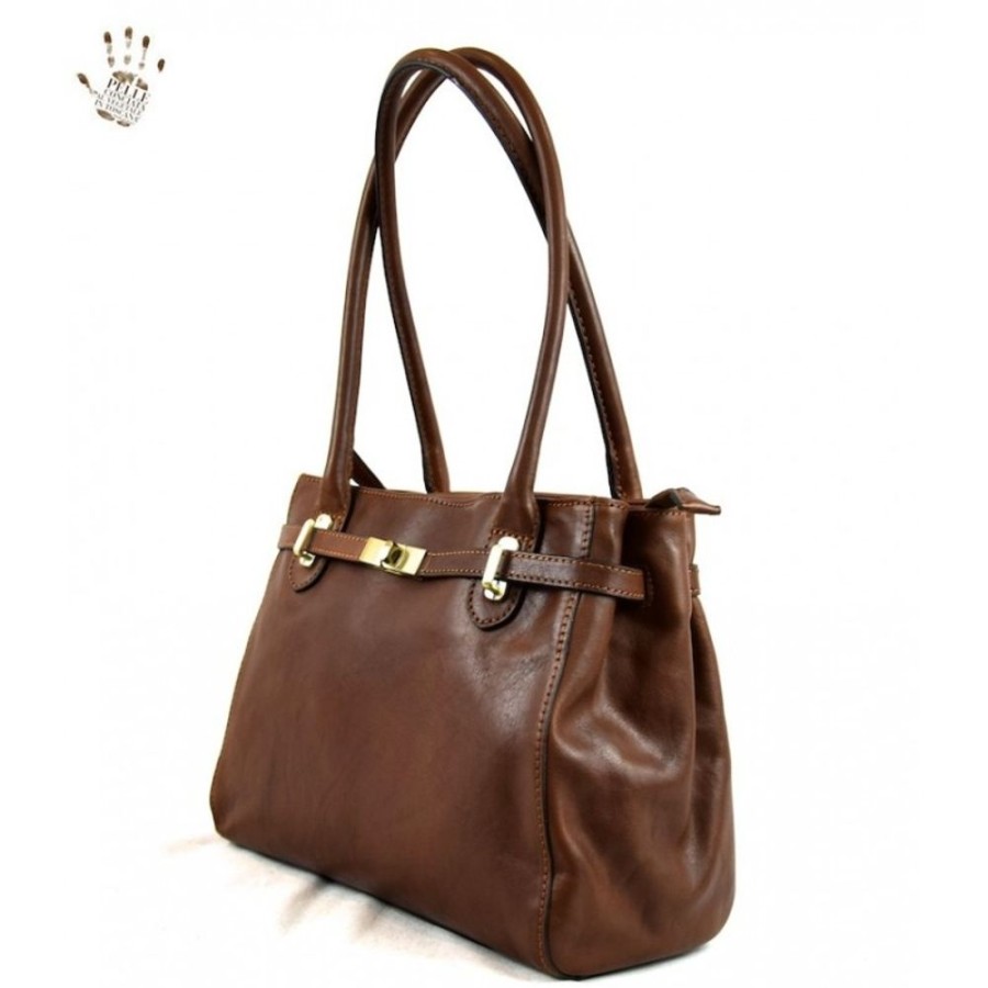 Woman Officina 66 | Leather Lady Bag "Giannutri" Brown