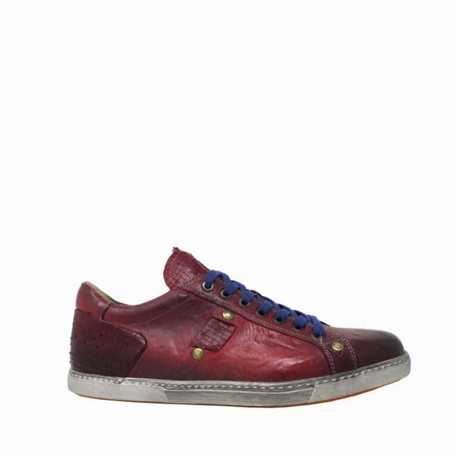 Man Maledetti Toscani Leather Men'S Shoes Maledetti Toscani | Leather Man Sneaker "Pietrasanta" Red