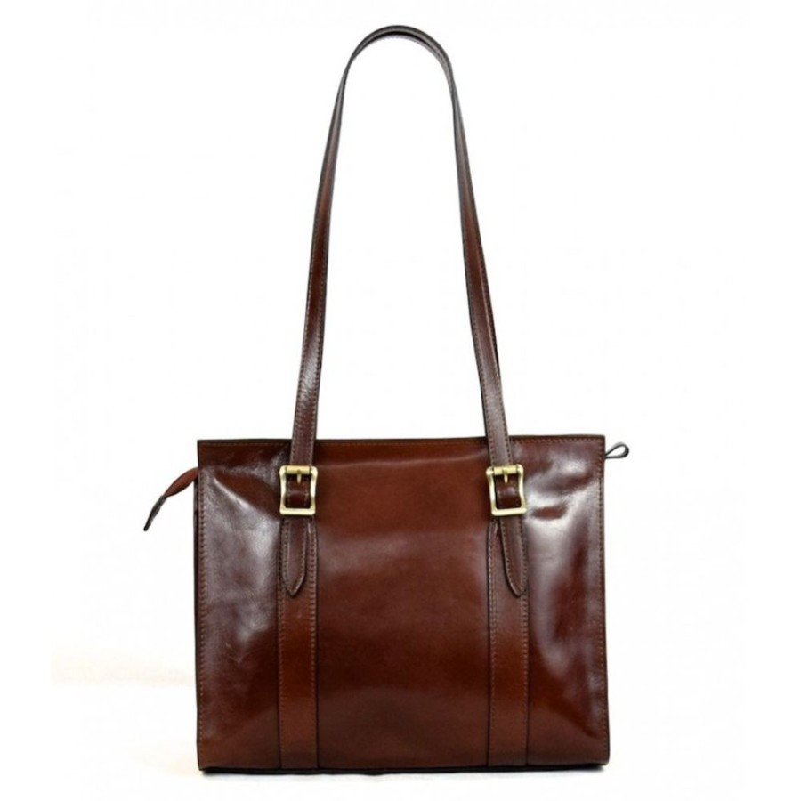 Woman Officina 66 | Leather Lady Bag "Feniglia" Vl Brown