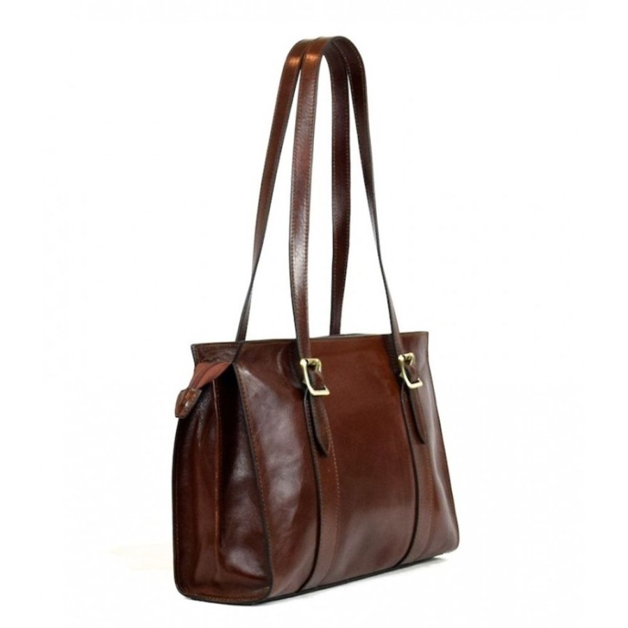 Woman Officina 66 | Leather Lady Bag "Feniglia" Vl Brown