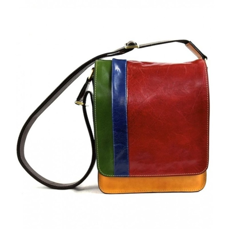 Man Officina 66 | Leather Man Bag "Santerno" Multicolor