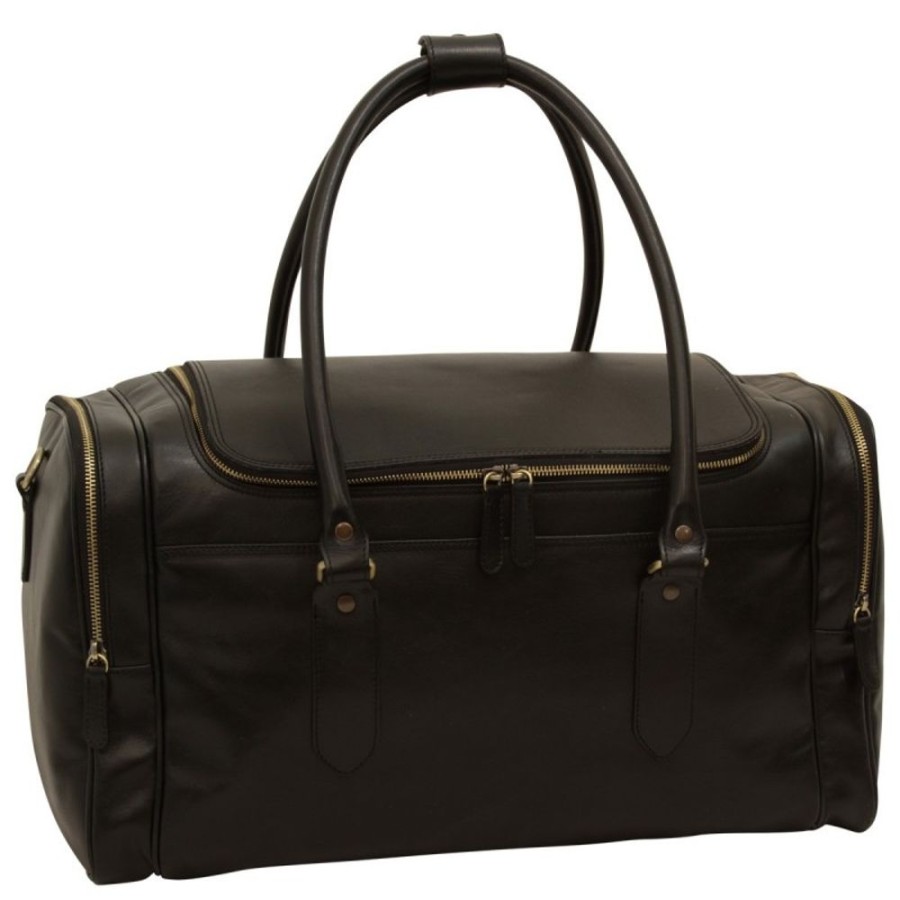 Travels Officina 66 | Leather Travel Bag "Arno" Bl Black