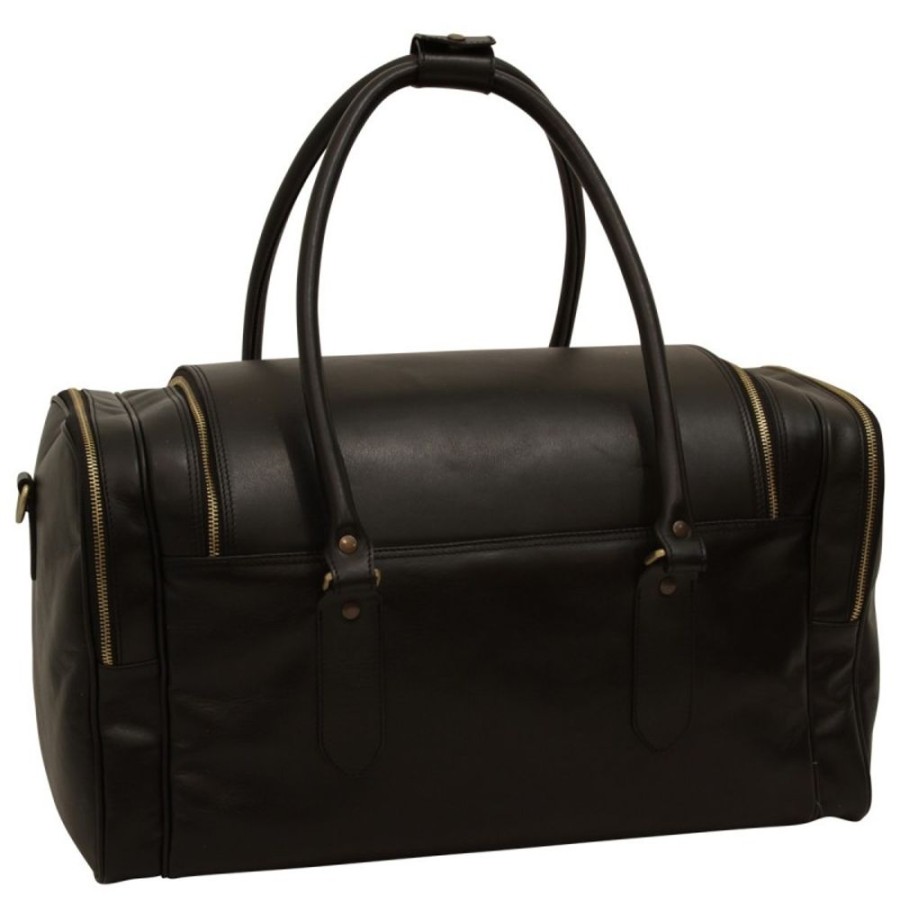 Travels Officina 66 | Leather Travel Bag "Arno" Bl Black