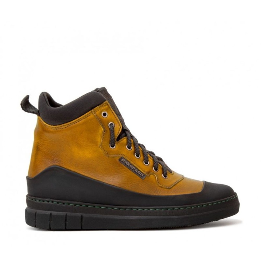 Woman Officina 66 Learher Women'S Shoes Officina 66 Size From Number 33 To 45 | Women'S Casual Ankle Boot, Made Of Calfskin. "Monica" Mustard