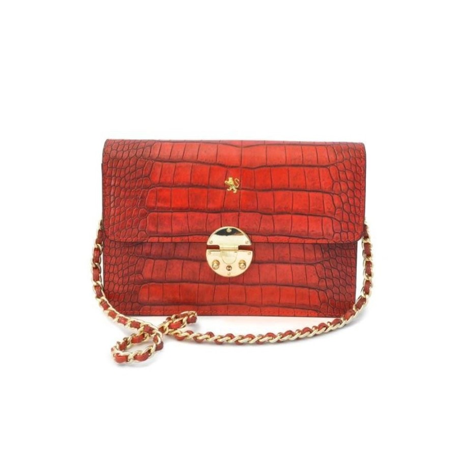 Woman Pratesi | Elegant Evening Leather Bag With A Classic Design "Lucrezia De' Medici"