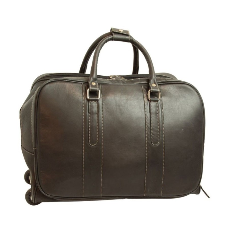 Travels Officina 66 | Soft Calfskin Leather Duffel Bag "Plock" Ne Black