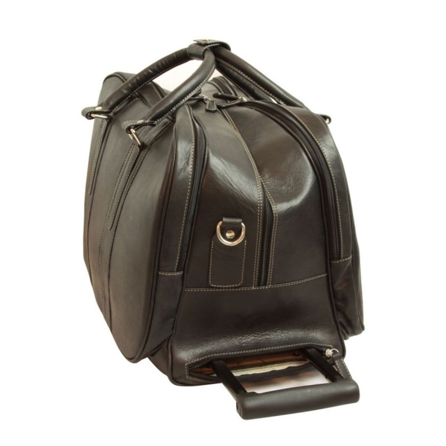 Travels Officina 66 | Soft Calfskin Leather Duffel Bag "Plock" Ne Black