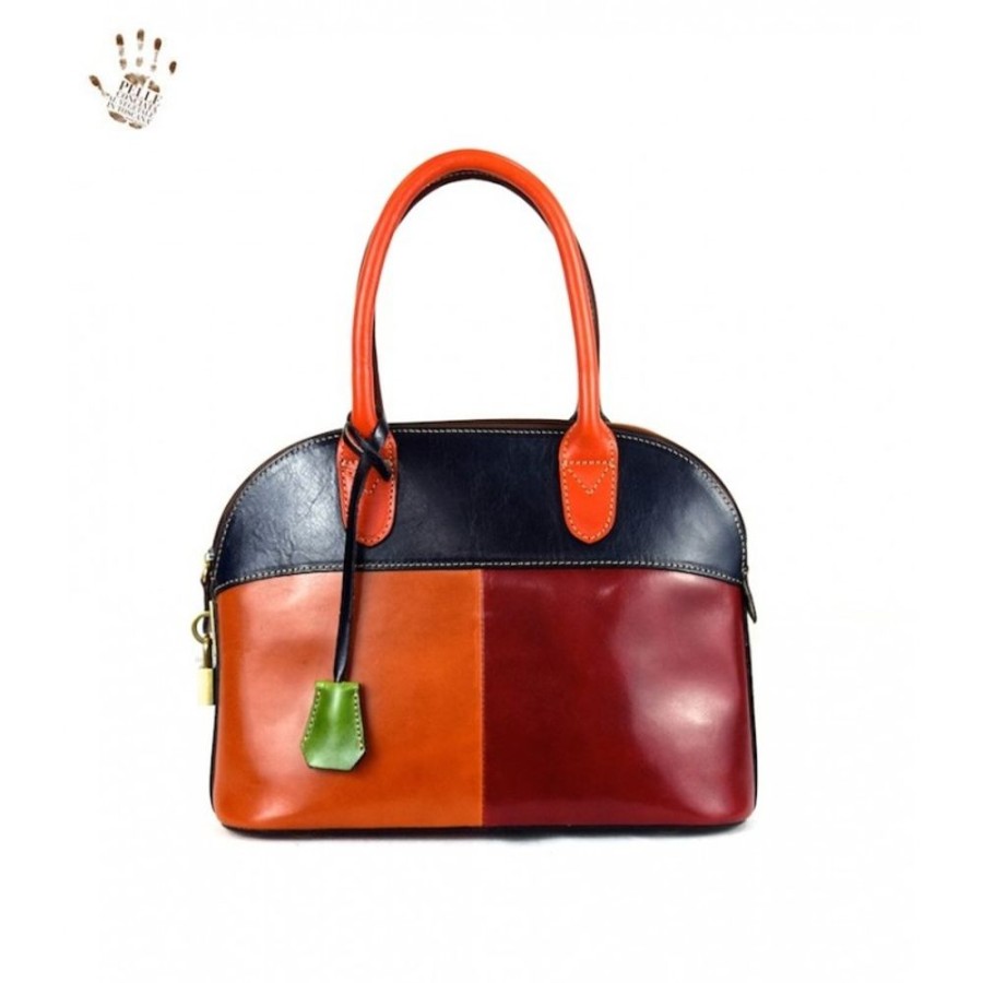 Woman Officina 66 | Leather Lady Bag "Angela" Multicolor