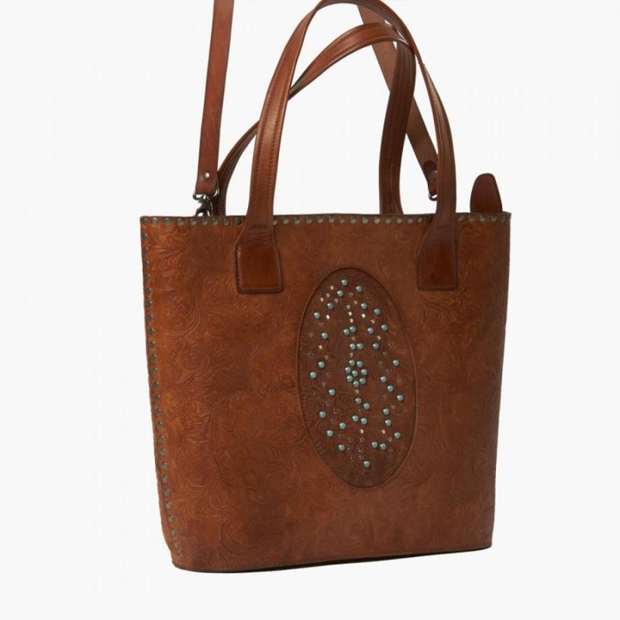 Woman Maledetti Toscani | Leather Lady Bag "Stampata Media" Honey