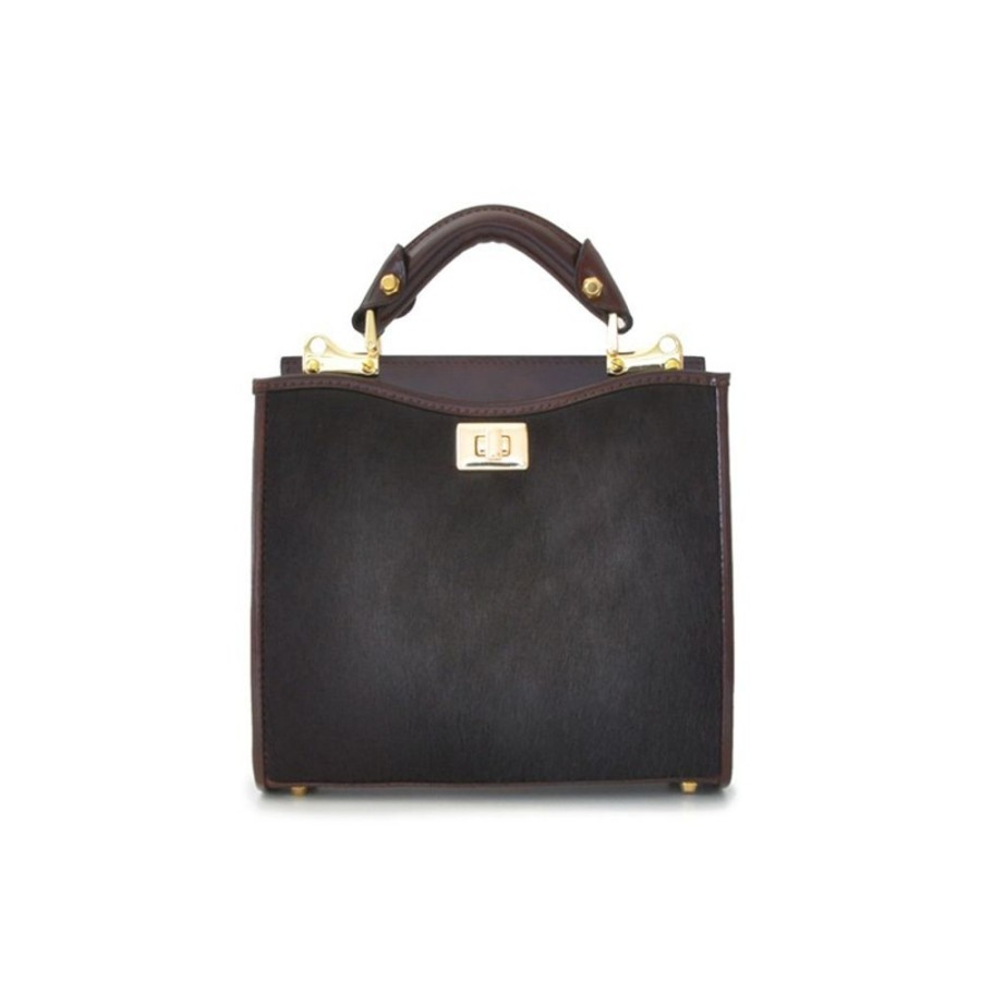 Woman Pratesi | Small Handbag In Horse Leather On The Front And Back "Anna Maria Luisa De' Medici"