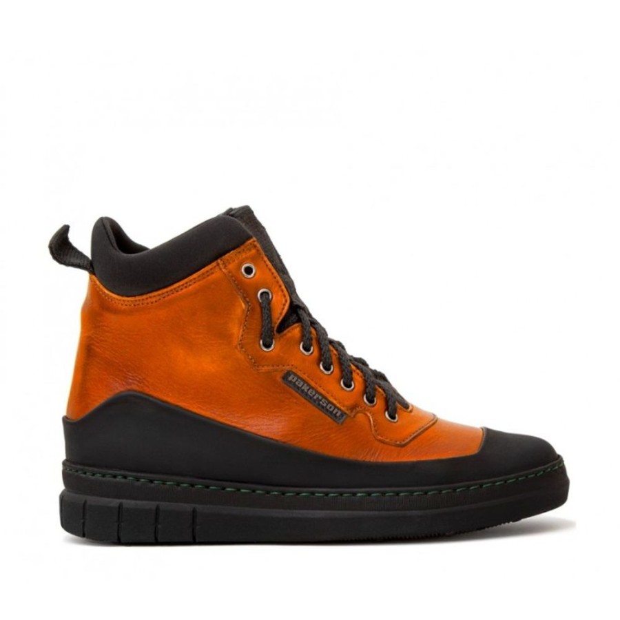 Woman Officina 66 Learher Women'S Shoes Officina 66 Size From Number 33 To 45 | Women'S Casual Ankle Boot, Made Of Calfskin. "Monica" Orange