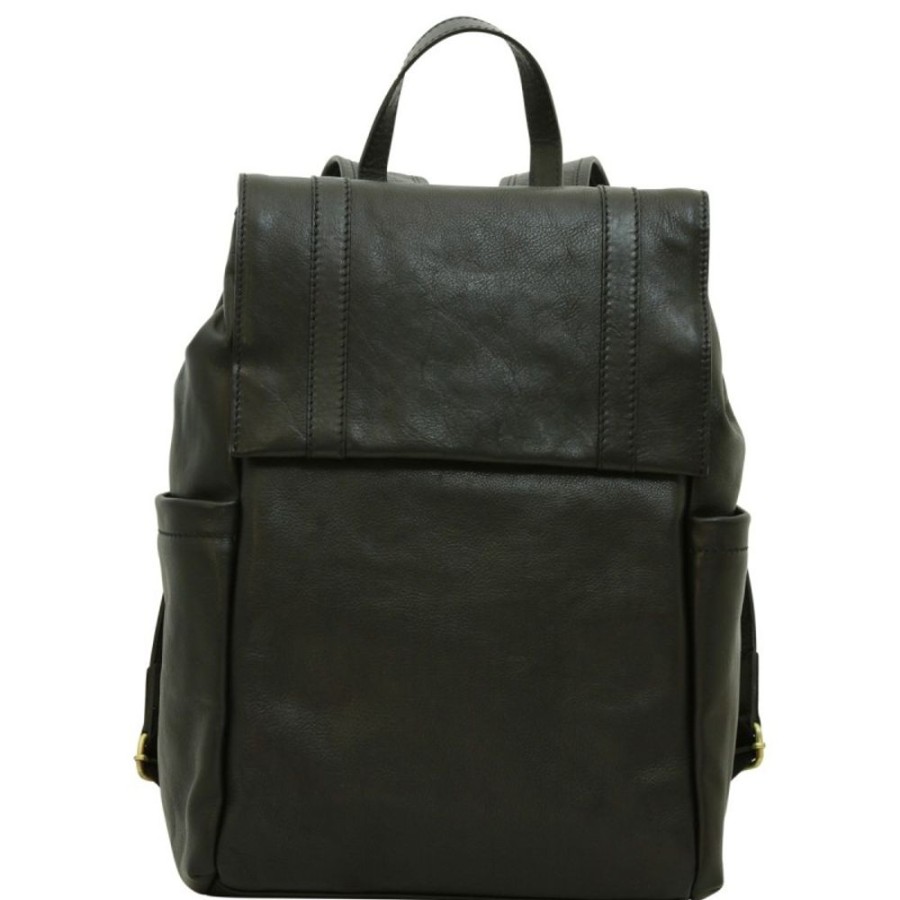 Business Officina 66 | Leather Backpack "Leszno" Bl Black