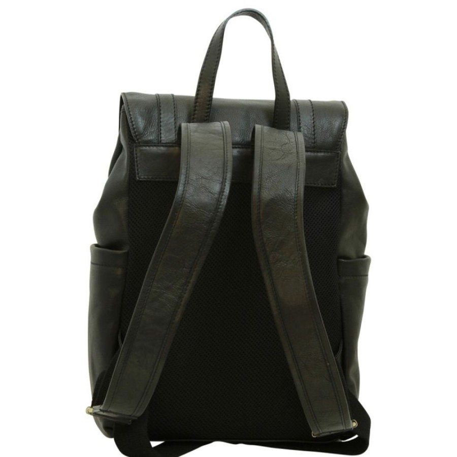 Business Officina 66 | Leather Backpack "Leszno" Bl Black