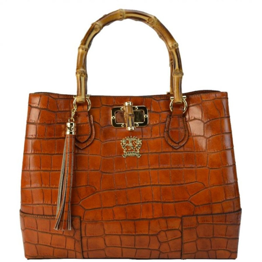 Woman Pratesi | Woman Handbag In Crocodile Print Leather "Sarteano" K