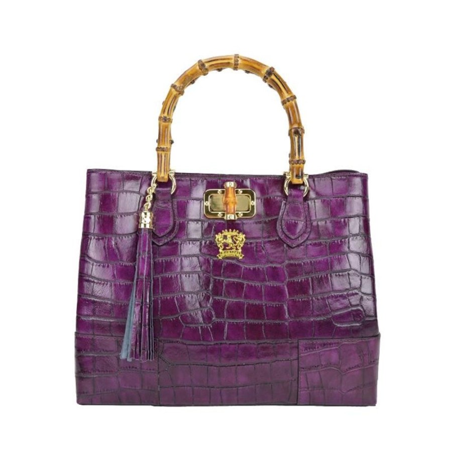 Woman Pratesi | Woman Handbag In Crocodile Print Leather "Sarteano" K