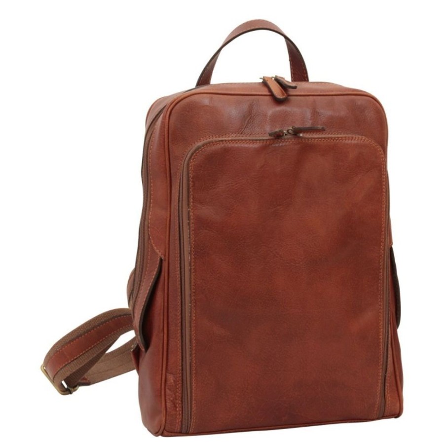 Travels Officina 66 | Leather Backpack "Goleniow" Br Brown