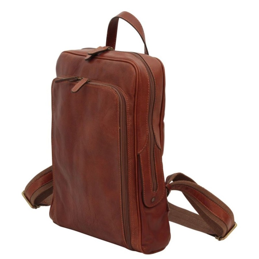 Travels Officina 66 | Leather Backpack "Goleniow" Br Brown