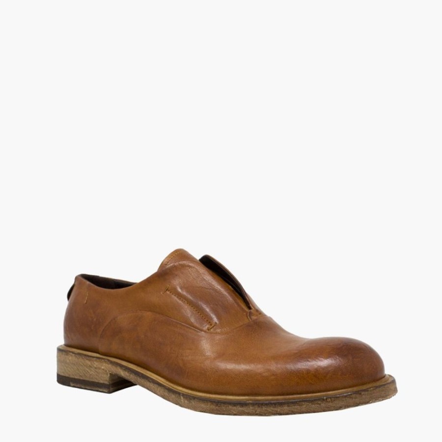 Man Maledetti Toscani Leather Men'S Shoes Maledetti Toscani | Leather Man Shoes "Mocassino" Cognac