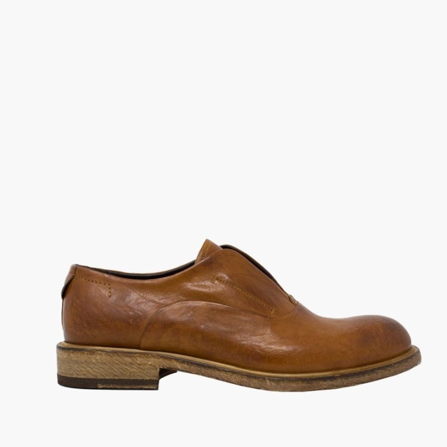 Man Maledetti Toscani Leather Men'S Shoes Maledetti Toscani | Leather Man Shoes "Mocassino" Cognac