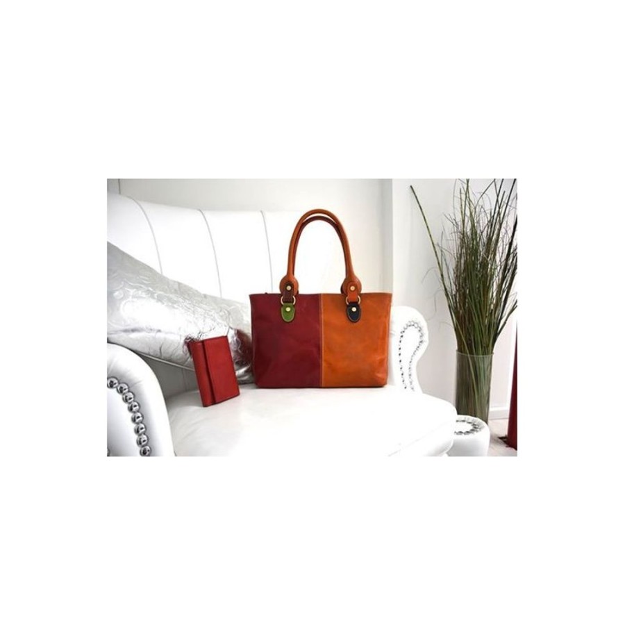 Woman Officina 66 | Leather Lady Bag "Albegna" Multicolor