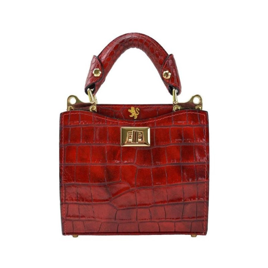 Woman Pratesi | Fashionable Leather Women'S Bag "Anna Maria Luisa De' Medici" K Cherry