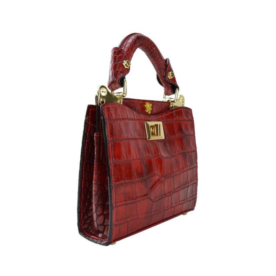 Woman Pratesi | Fashionable Leather Women'S Bag "Anna Maria Luisa De' Medici" K Cherry