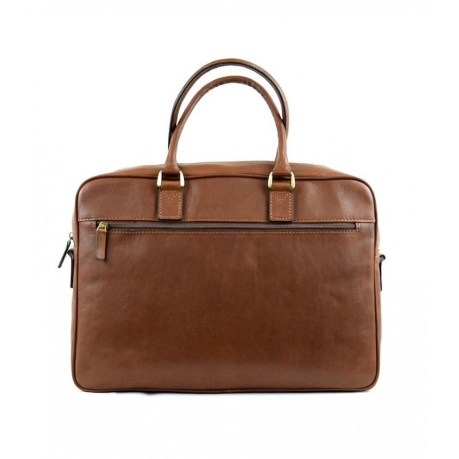 Business Officina 66 | Leather Briefcase Woman "Antinori Ii" Brown