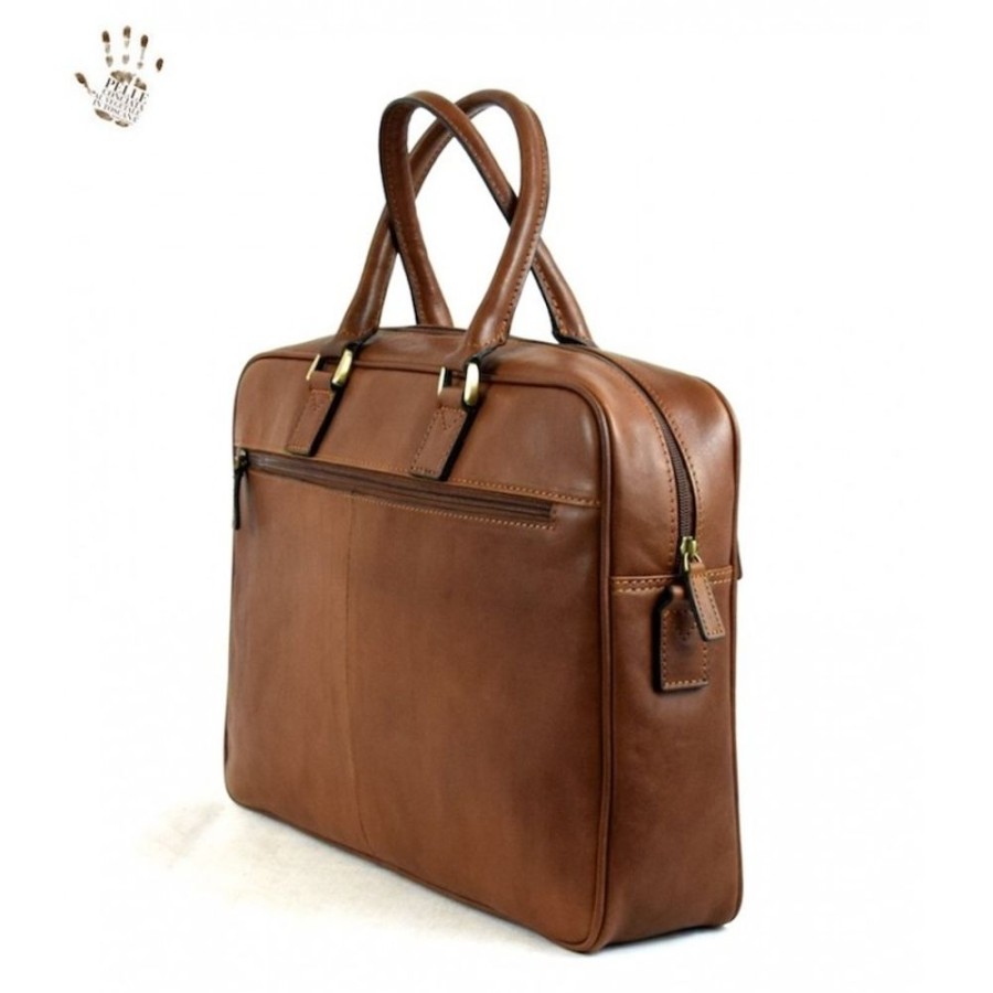 Business Officina 66 | Leather Briefcase Woman "Antinori Ii" Brown