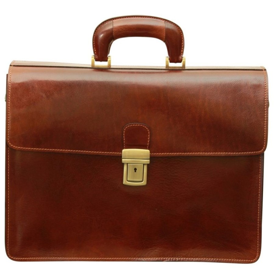 Business Officina 66 Leather Men'S Briefcase | Leather Man Briefcase "Bydgoszcz"