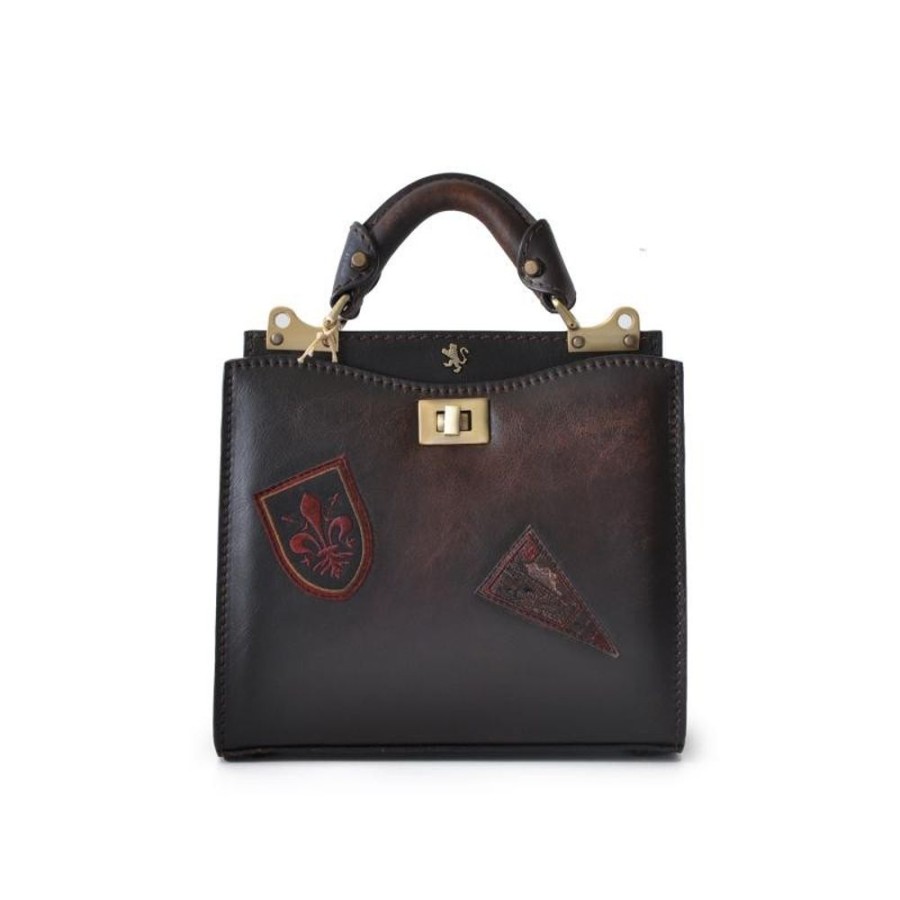 Woman Pratesi | Classic Leather Handbag Woman "Anna Maria Luisa De' Medici"