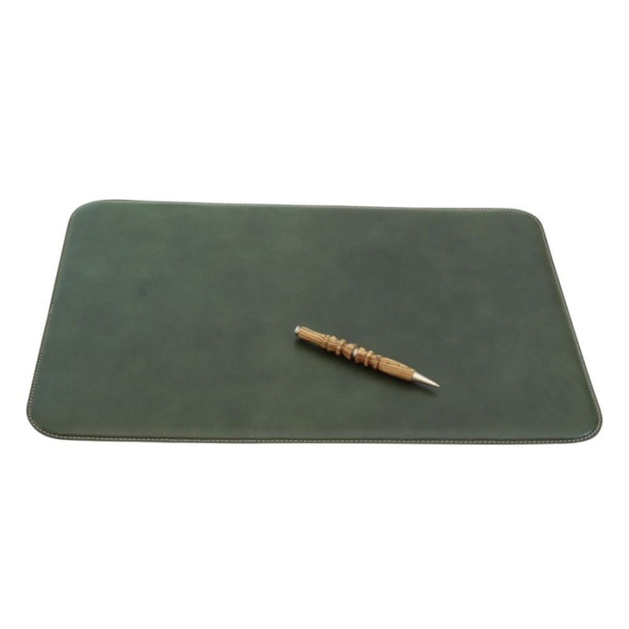 Business Officina 66 | Leather Desk Kit "Warszawa" Ve Dark Green