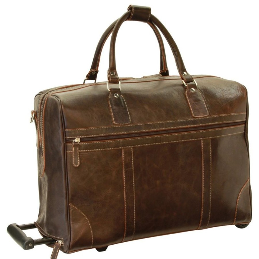 Travels Officina 66 | Soft Calfskin Leather Duffel Bag "Tarnow" Bc Dark Brown