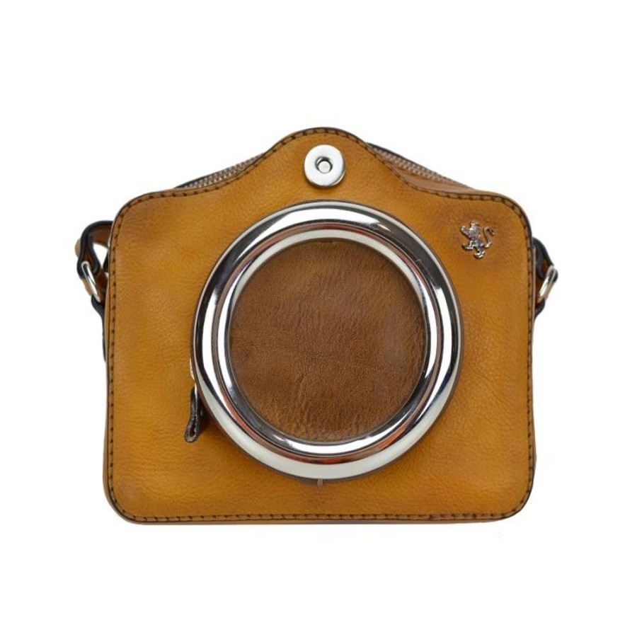 Woman Pratesi | Small Leather Shoulder Bag Made In The Image Of A Camera. B444P