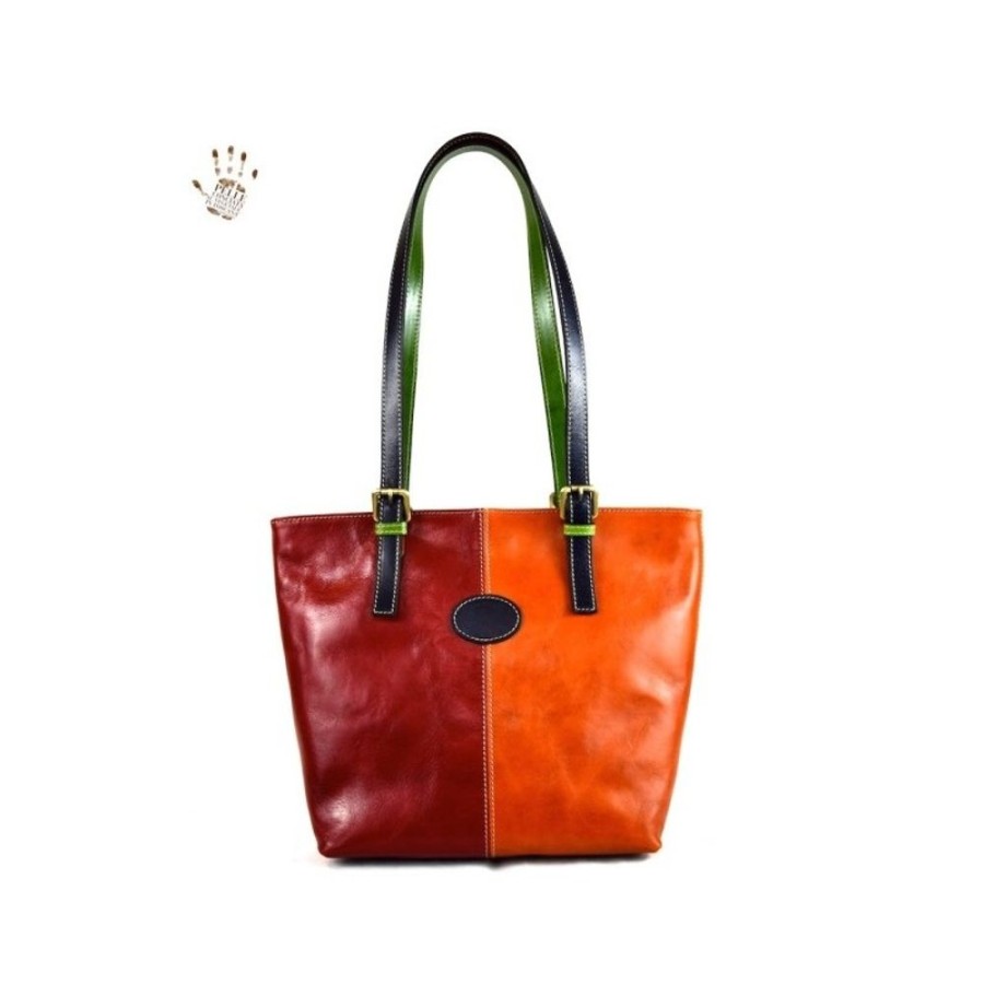 Woman Officina 66 | Leather Lady Bag "Alberese" Multicolor