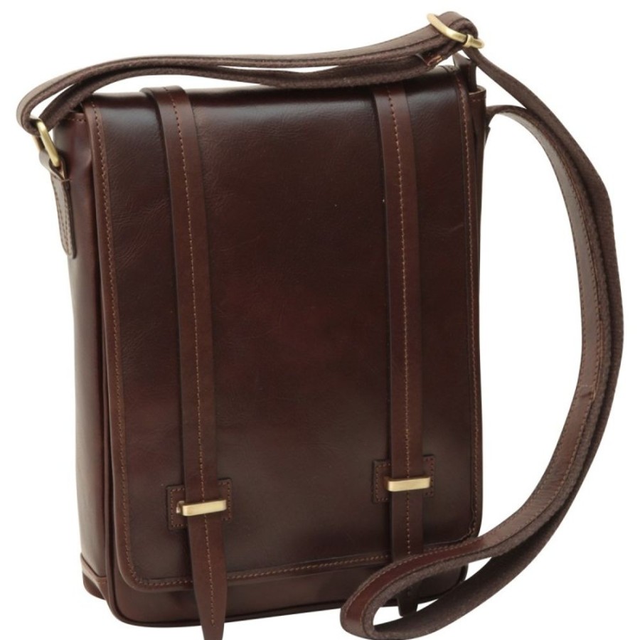 Man Officina 66 | Leather Man Bag "Krasiczyn" Db Dark Brown