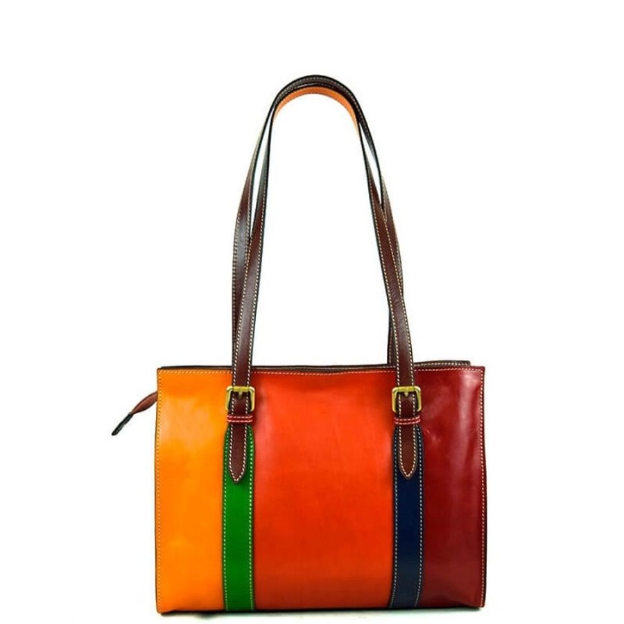 Woman Officina 66 | Leather Lady Bag "Feniglia" Multicolor