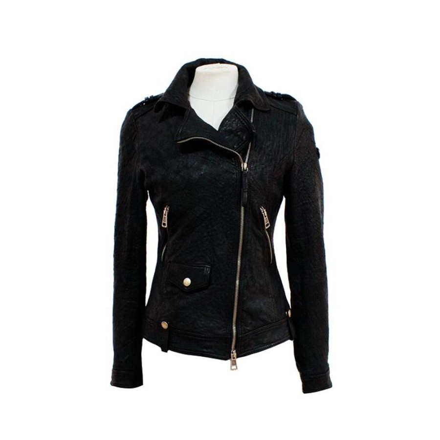 Woman Maledetti Toscani | Leather Lady Jacket "Liguria" Black