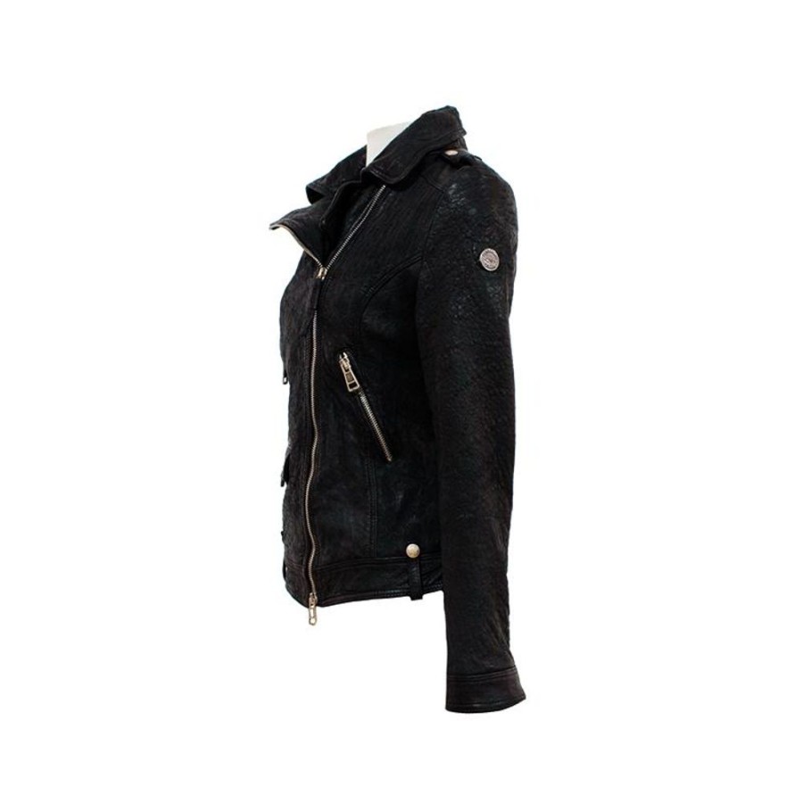 Woman Maledetti Toscani | Leather Lady Jacket "Liguria" Black