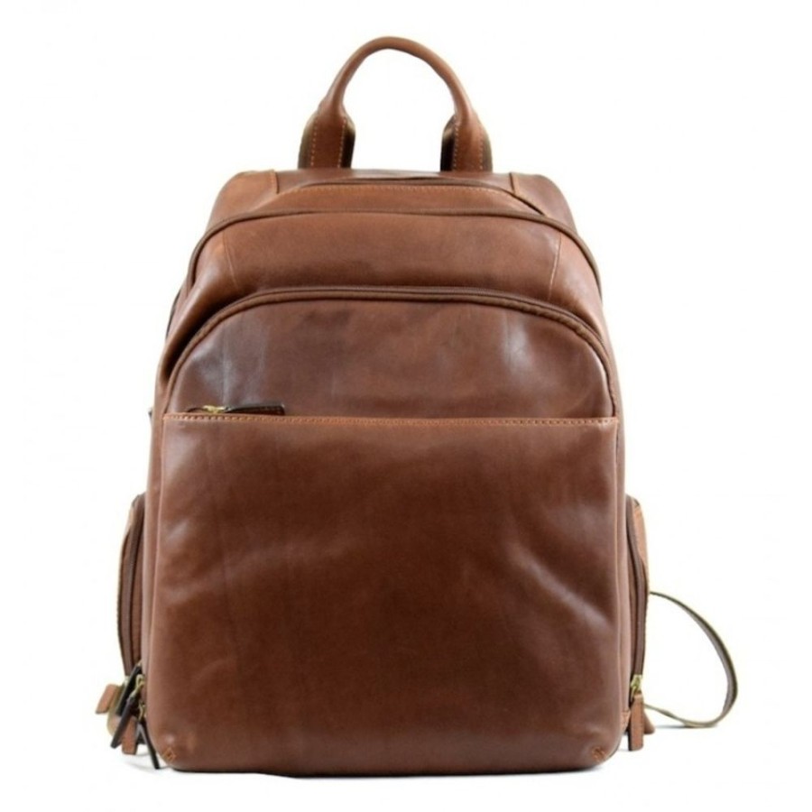 Travels Officina 66 | Leather Backpack "Bruna" Brown