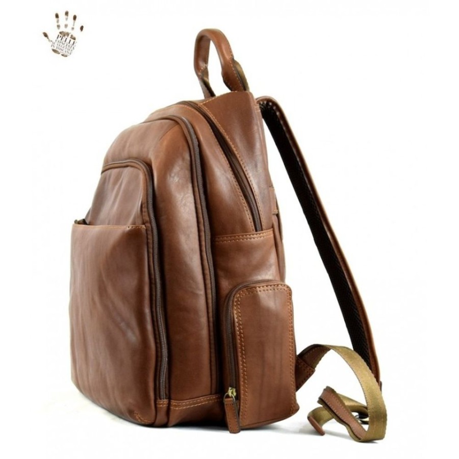 Travels Officina 66 | Leather Backpack "Bruna" Brown