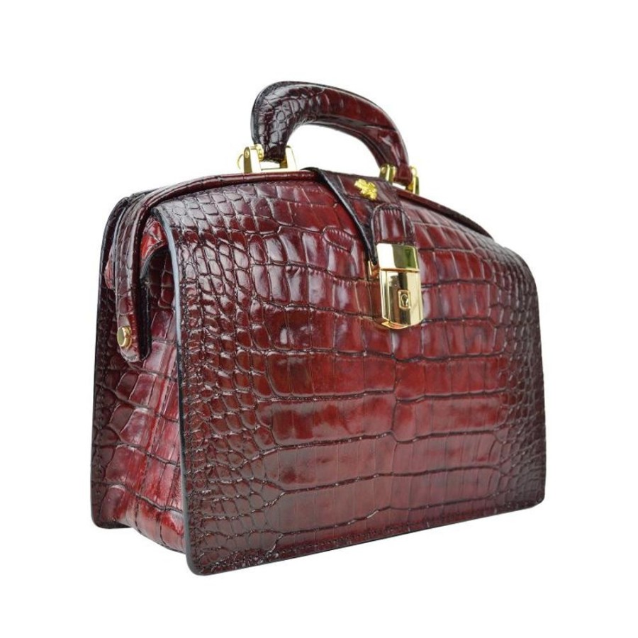 Woman Pratesi | Classic Woman Handbag In Crocodile Print Leather. "Miss Brunelleschi" K120/29