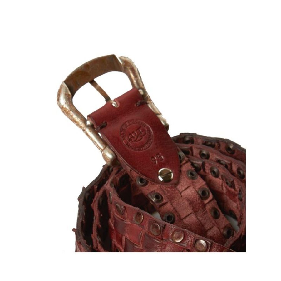 Man Maledetti Toscani | Leather Belts "Four Roses" Cw Bordeaux